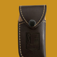 Dark Brown Leather Sheath for Pocket Knife or Tool Belt