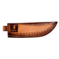 Something's Fishy Damascus gutting knife with leather sheath