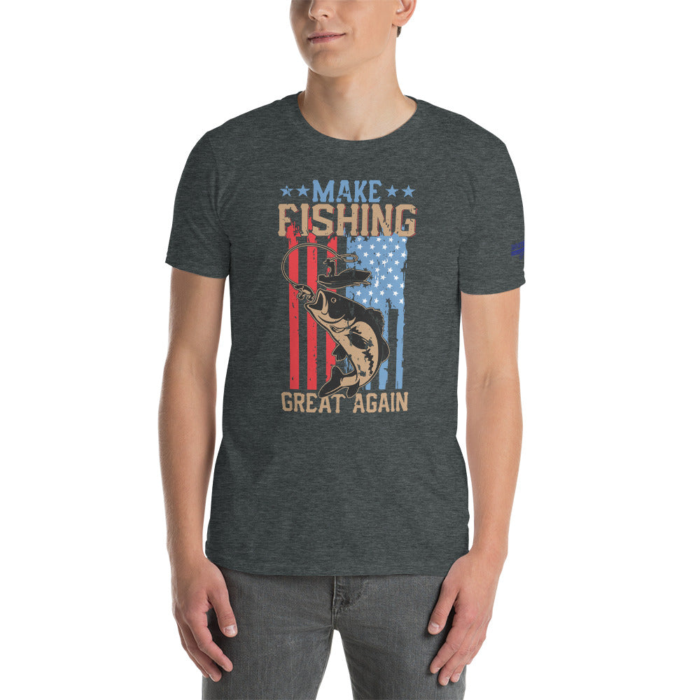 "Make Fishing Great again" Fishing unisex T-shirt by Something's Fishy