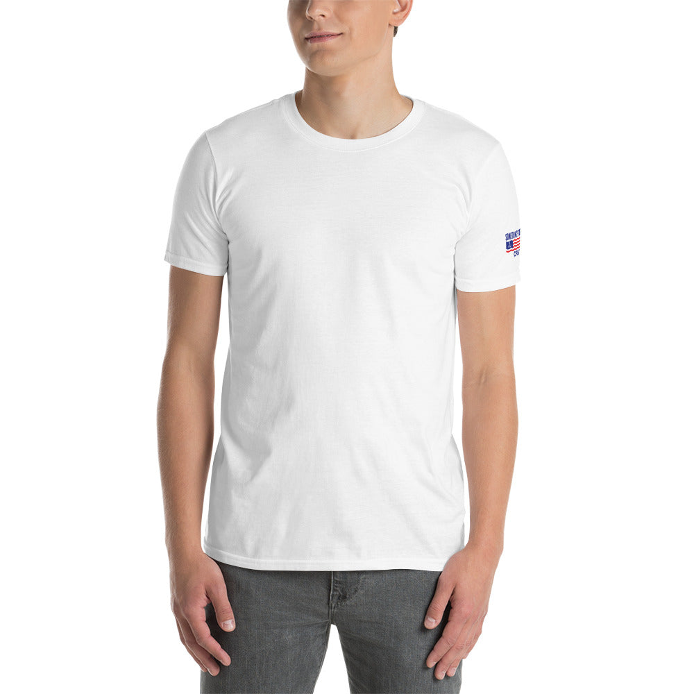 "Fishing Evolution" Fishing t-shirt in white by Something's Fishy