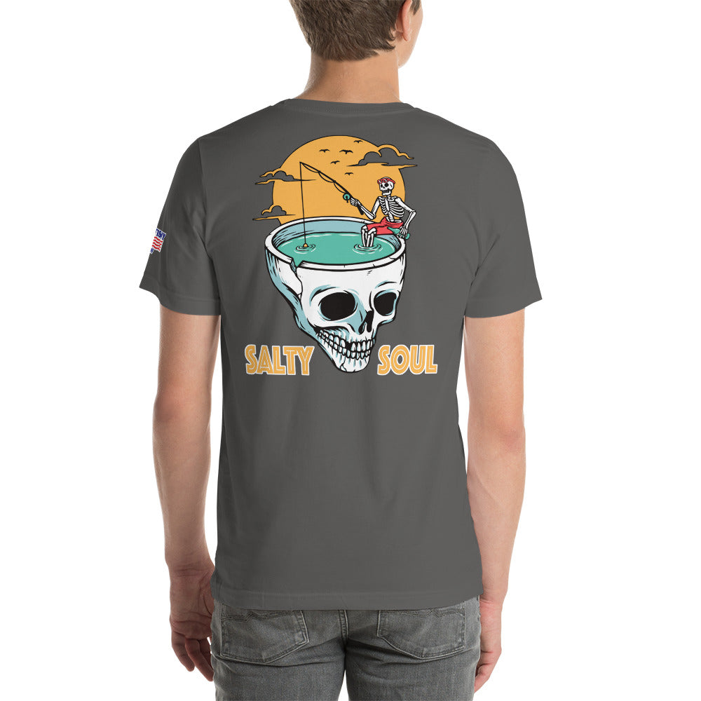 "Salty Soul Skull" Fishing t-shirt by Something's Fishy