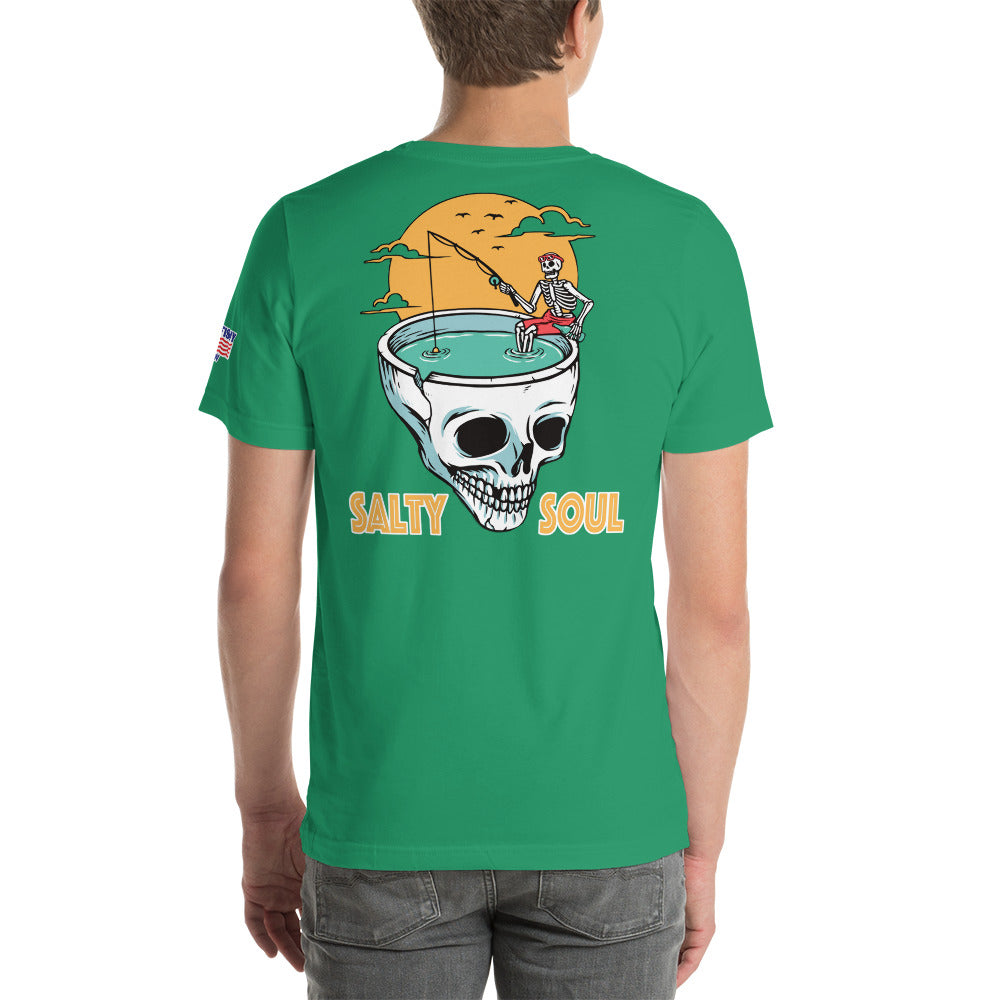 "Salty Soul Skull" Fishing t-shirt by Something's Fishy