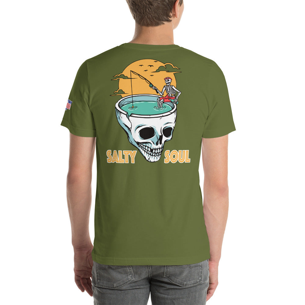 "Salty Soul Skull" Fishing t-shirt by Something's Fishy