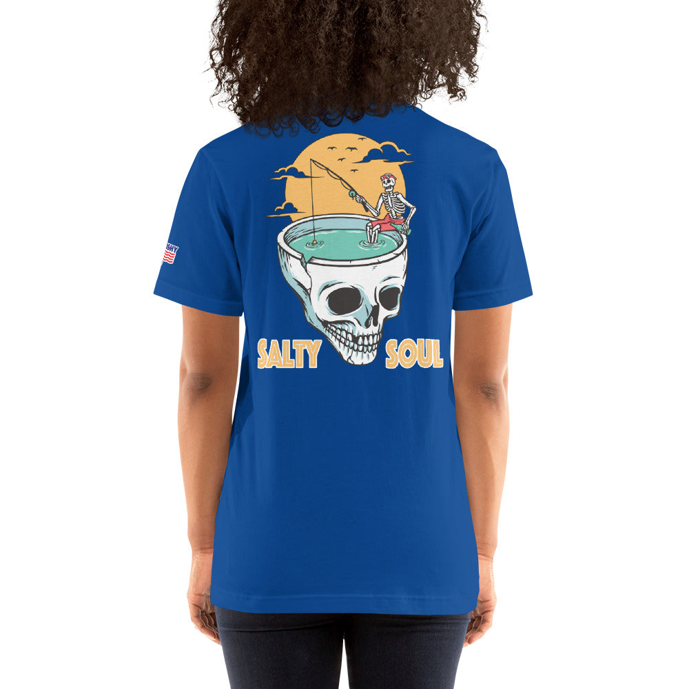 "Salty Soul Skull" Fishing t-shirt by Something's Fishy