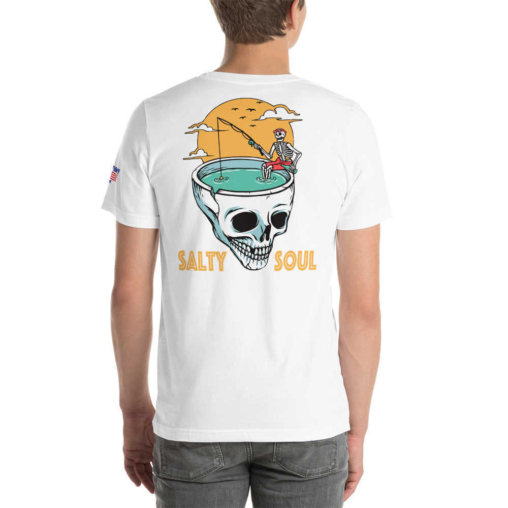 "Salty Soul Skull" Fishing t-shirt by Something's Fishy